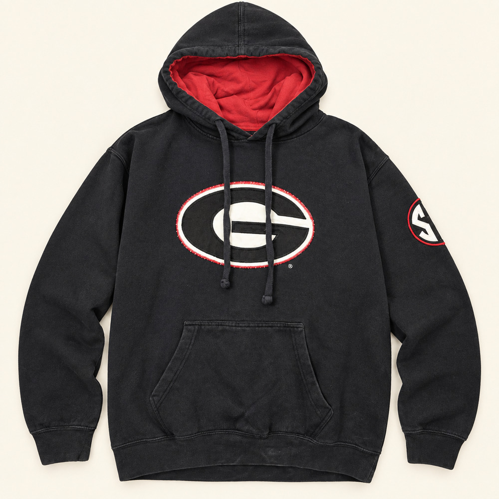Blue 84 Georgia Bulldogs Hoodie Black Red G Logo Men's Medium